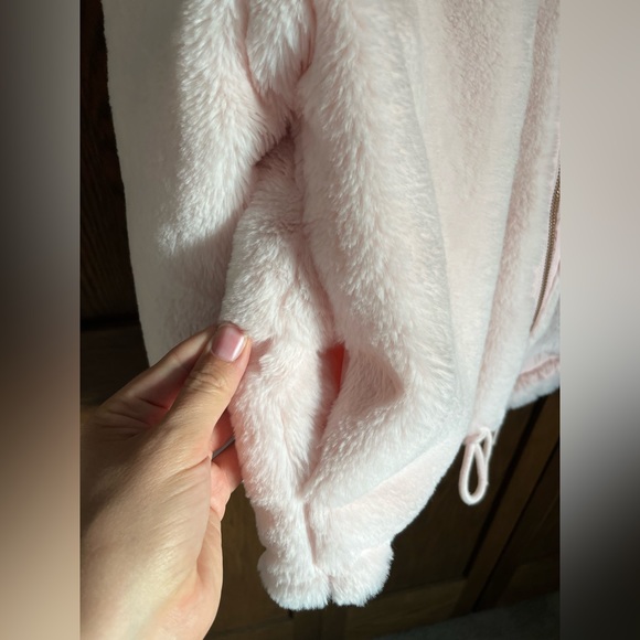 Pink Faux Fur Bomber Jacket - Picture 4 of 7